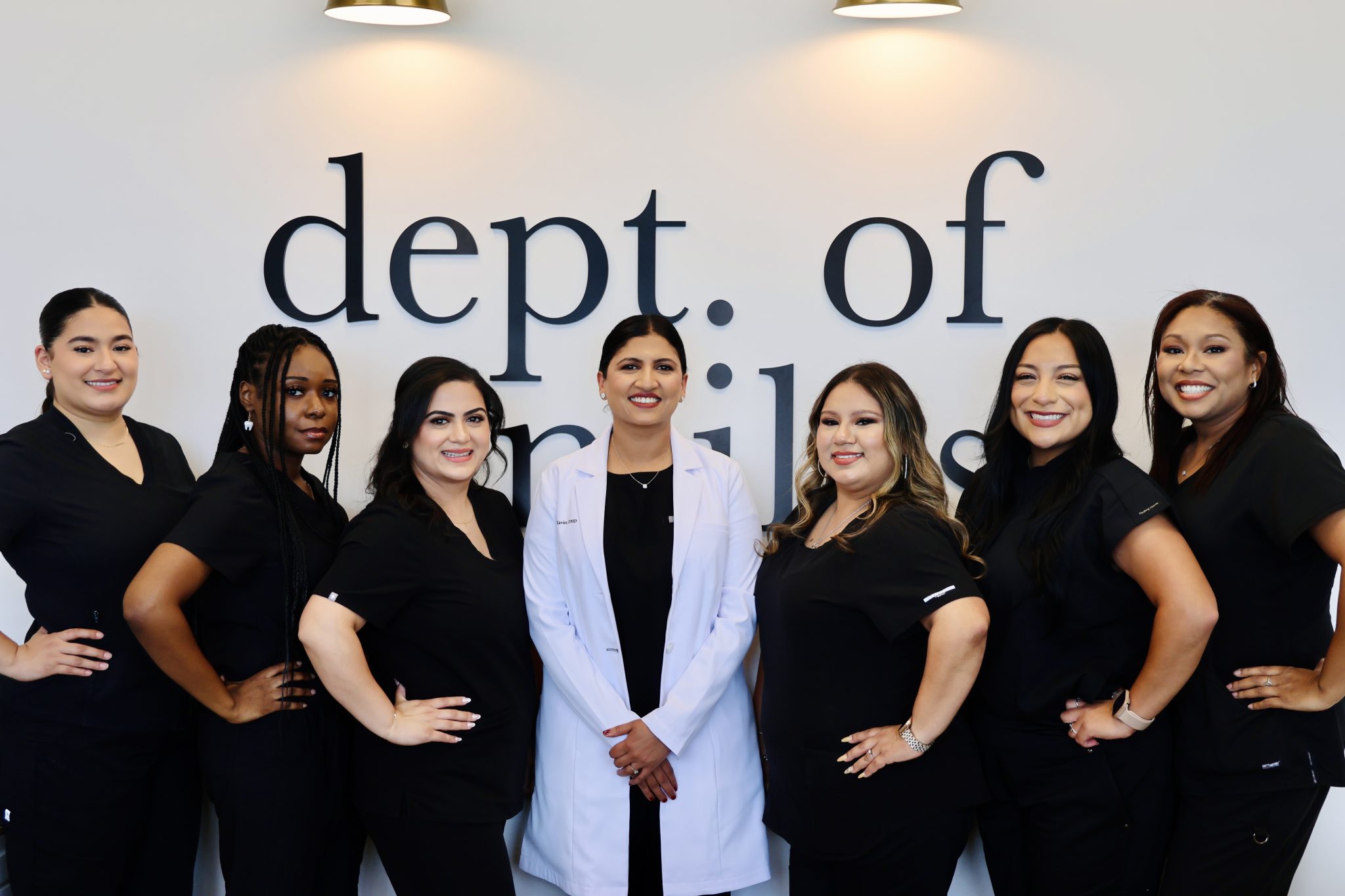 Dr. Sneha Xavier and the Dept. of Smiles dental care team in Pearland, TX