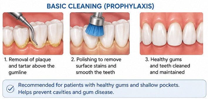Basic dental cleaning at Dept. of Smiles in Pearland