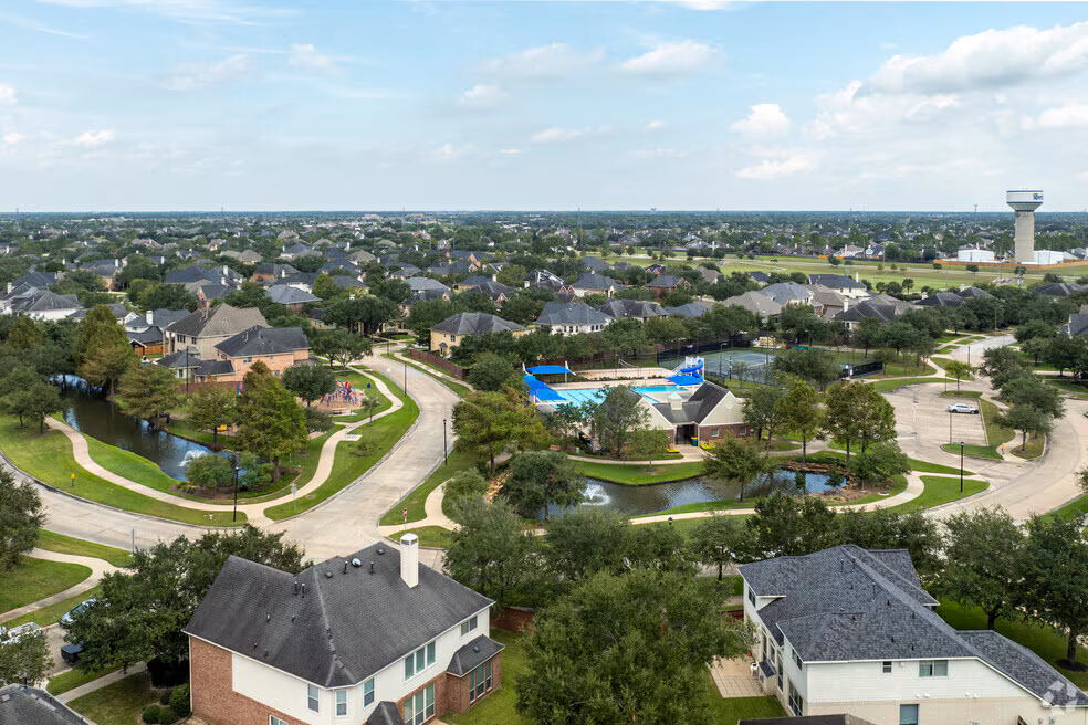 Map showing Silvercreek near Pearland Texas